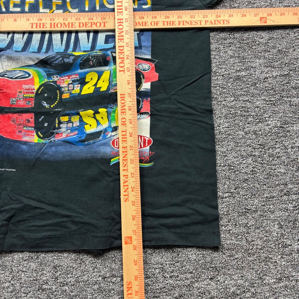 Vintage 1995 Nascar Jeff Gordon Racing Graphic Black T-Shirt Men's Size XL - Picture 8 of 8